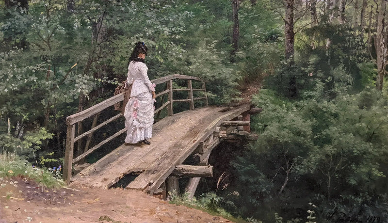 Véra Répine paseando por el parque de Abramtsevo - Ilya Repin
