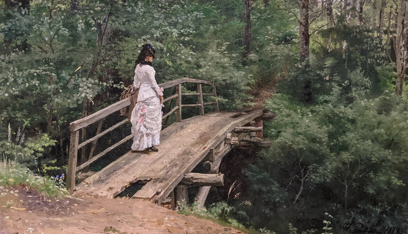 Véra Répine paseando por el parque de Abramtsevo - Ilya Repin