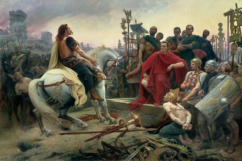 Vercingétorix arroja sus armas a los pies de Julio César - Lionel Royer
