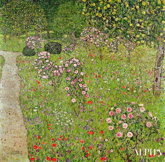 Verger avec des roses - Gustav Klimt - Reproductions de tableaux et peintures haut de gamme