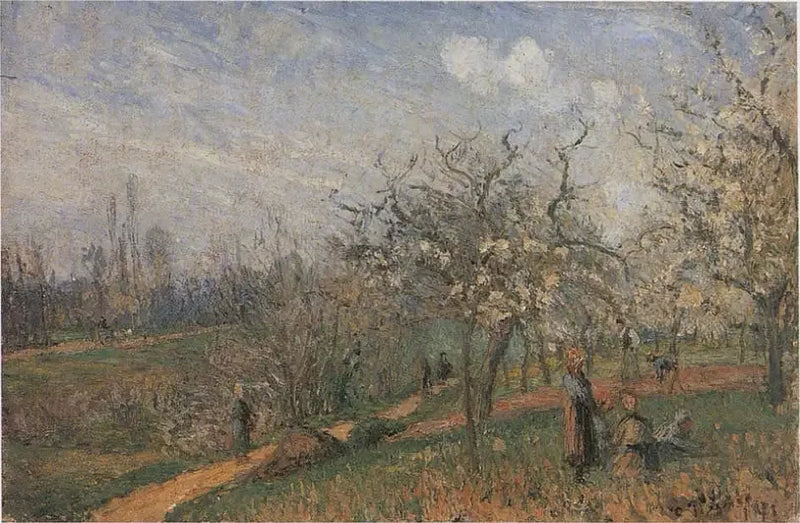Huerto en flores - Camille Pissarro
