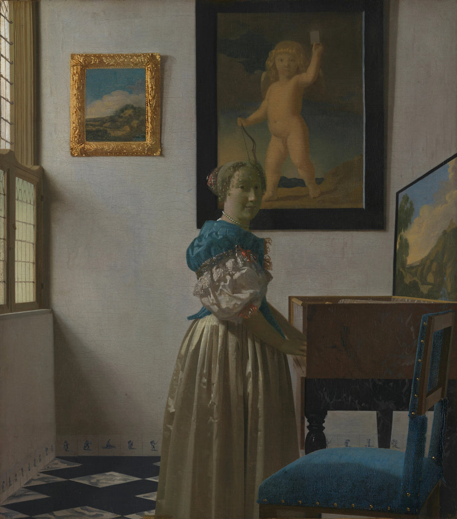 Una dama de pie en el virginal - Johannes Vermeer