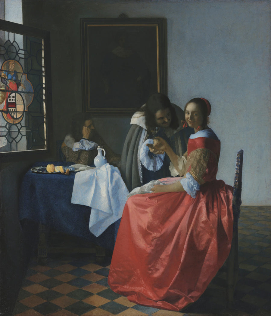 La Joven con vaso de vino - Johannes Vermeer
