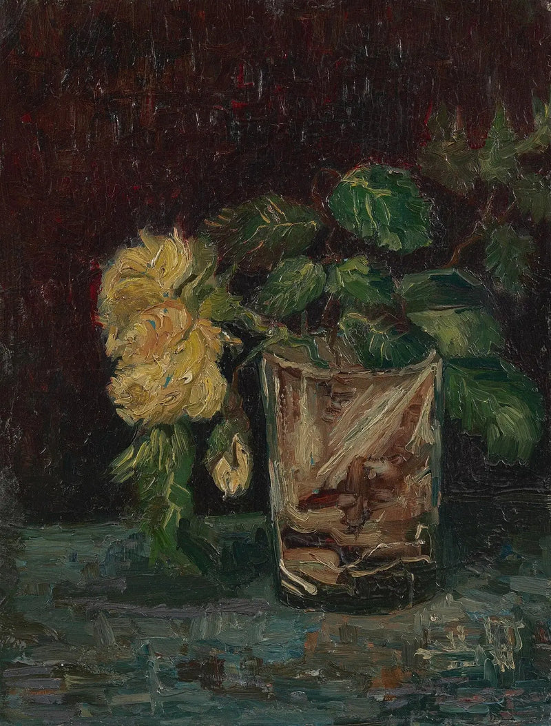 Vidrio con rosas amarillas - Vincent van Gogh