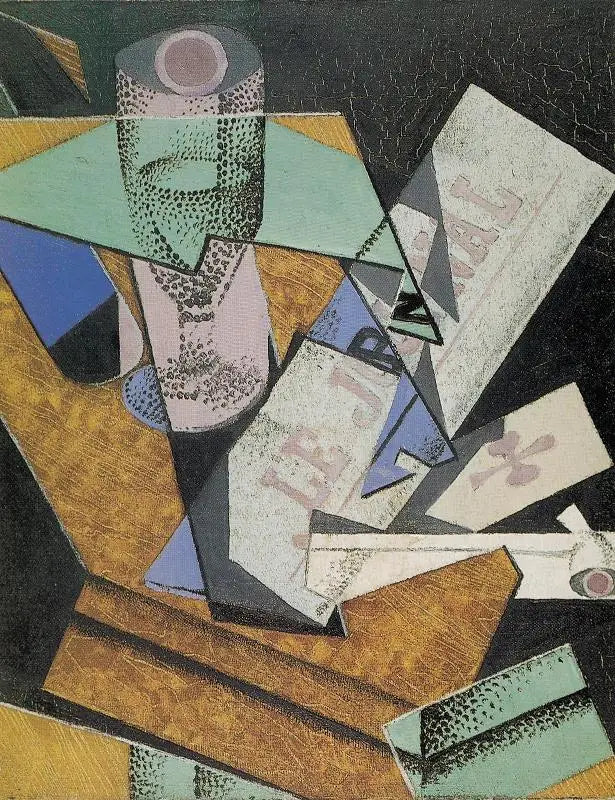 Vidrio y Diario - Juan Gris