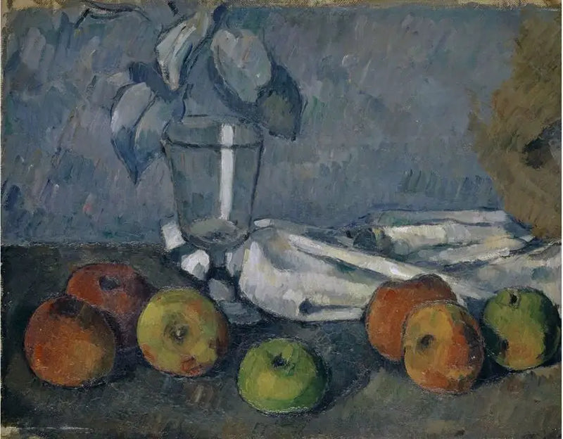 Vidrio y manzanas - Paul Cézanne