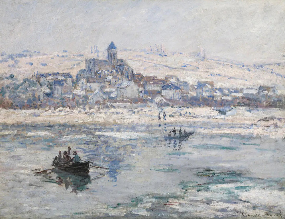 Vétheuil en hiver - Claude Monet image 1 copie peinte à la main à l’huile