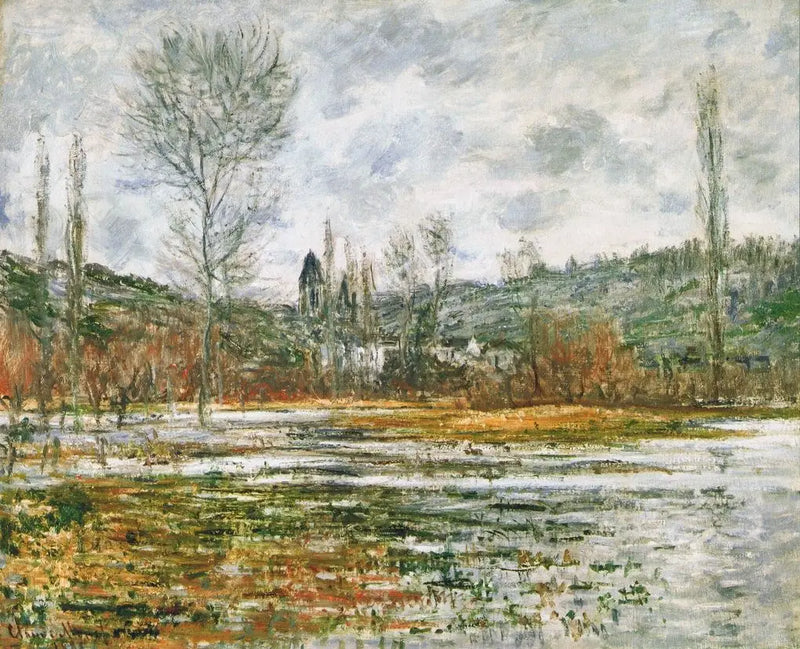 Vetheuil, Prado inundado - Claude Monet
