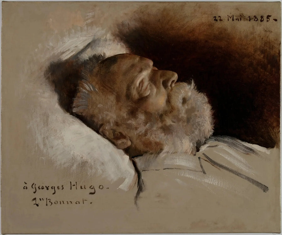 Victor Hugo en su lecho de muerte - León Bonnat