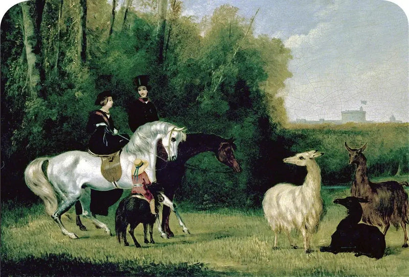 Victoria y Alberto en el parque de Windsor - John Frederick Herring, Sr.