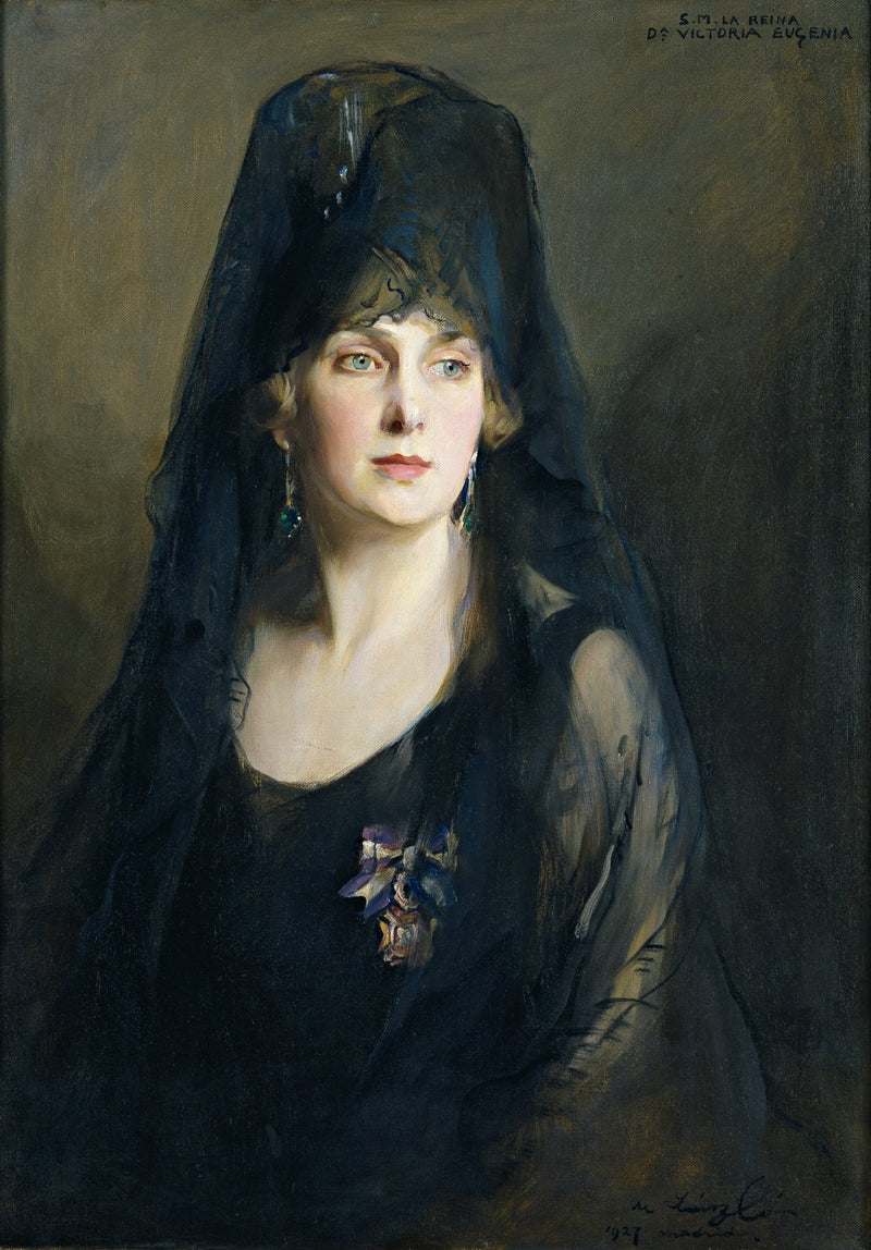Victoria Eugenia de Battenberg con mantilla - Felipe de Laoszlo