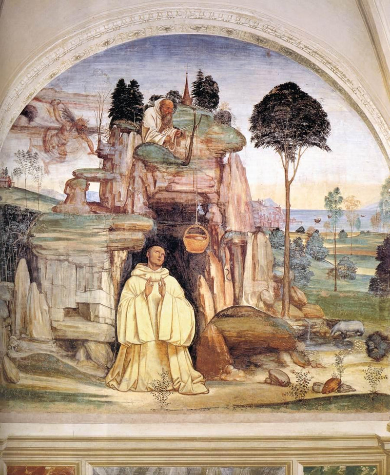 Vida de San Benito, Escena 5 Cómo el demonio rompió la campanilla - Il Sodoma (Giovanni Antonio Bazzi)