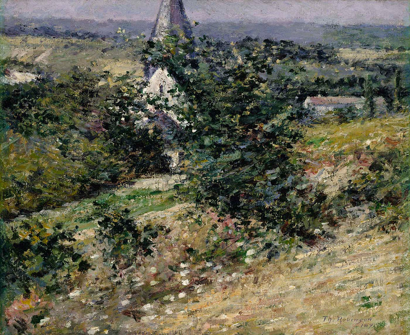Vieja iglesia de Giverny - Theodore Robinson