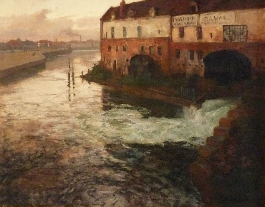 Antigua fábrica en el Somme (noche) - Thaulow Fries