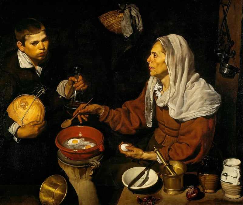 Vieja friendo huevos - Diego Velázquez