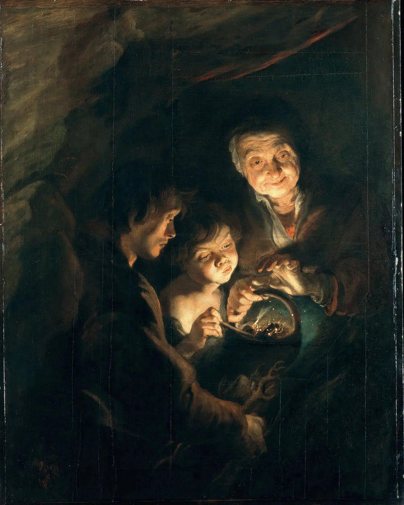 Anciana con una cesta de carbón - Peter Paul Rubens