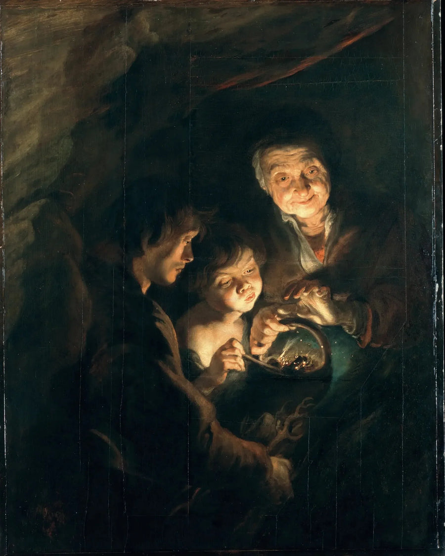 Anciana con una cesta de carbón - Peter Paul Rubens