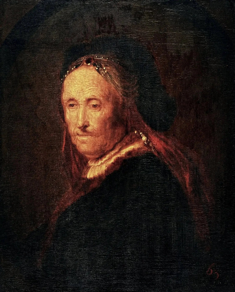 Vieja mujer con traje oriental (Retrato de la madre de Rembrandt). - Rembrandt