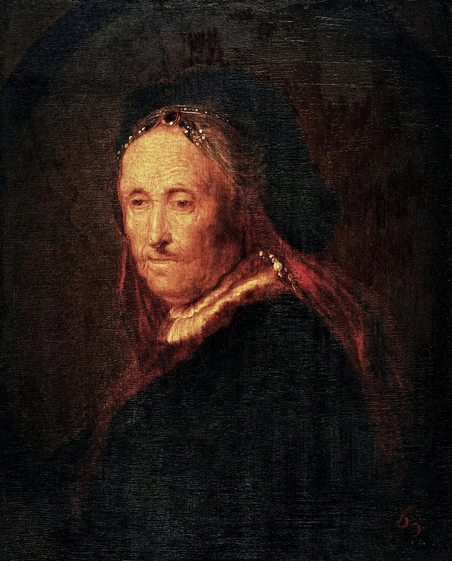 Vieja mujer con traje oriental (Retrato de la madre de Rembrandt). - Rembrandt
