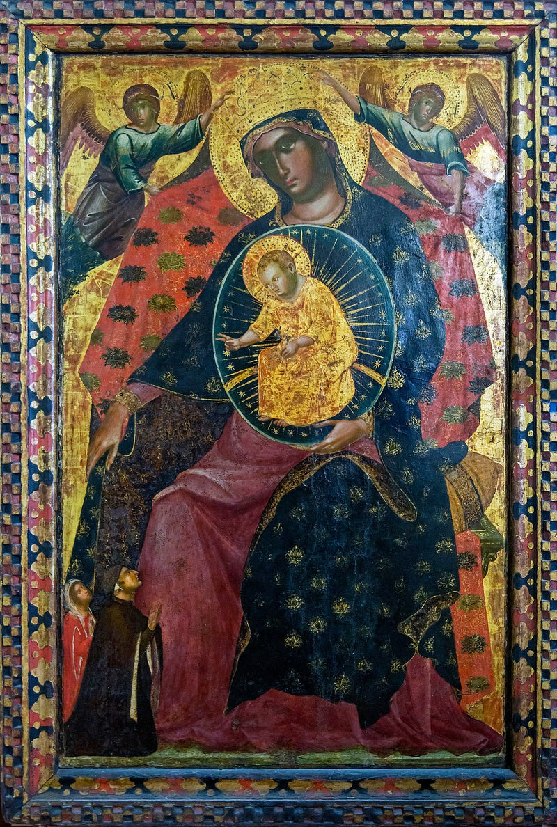 Virgen con Niño con dos donantes - Paolo Veneziano