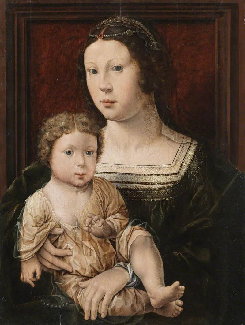 Virgen con el Niño (Anna von Bergen y su Hijo) - Jan Gossaert
