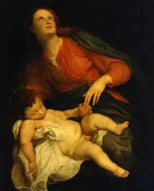 Virgen con el Niño - Antoine van Dyck