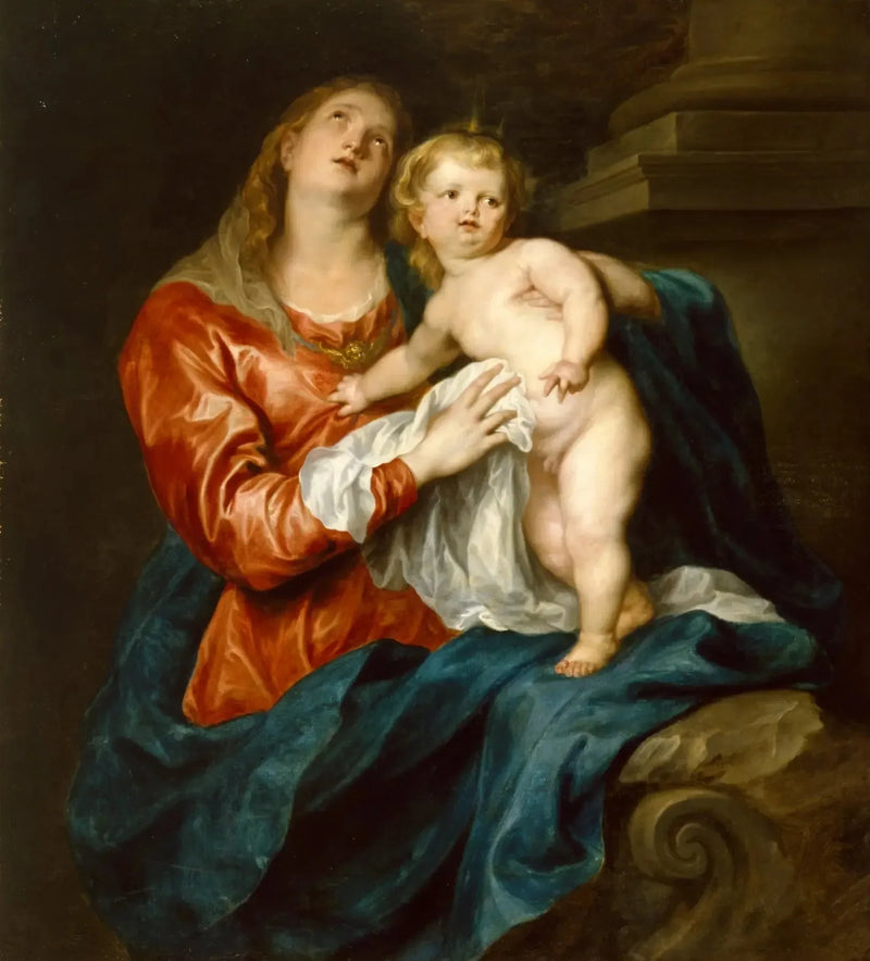 Virgen con el Niño. - Antoine van Dyck