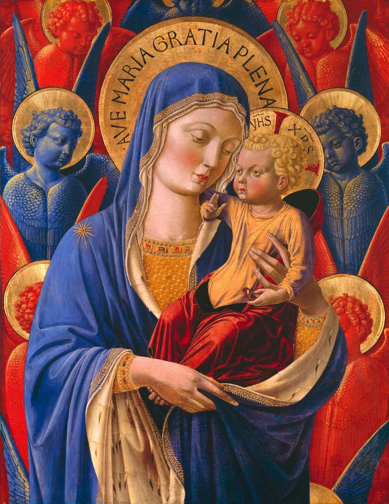 Virgen con el Niño y ángeles - Benozzo Gozzoli