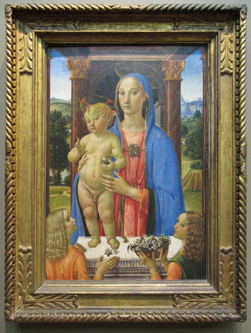 Virgen con el Niño y ángeles - Cosimo Rosselli