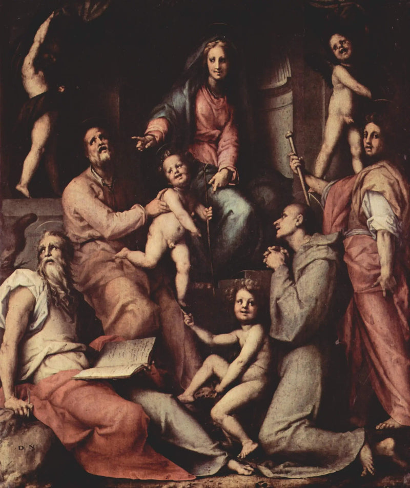 Virgen con el Niño, con ángeles y santos - Pontormo