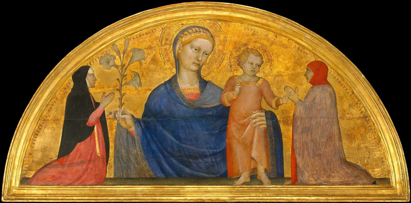 Virgen con el Niño y donantes - Giovanni da Milano