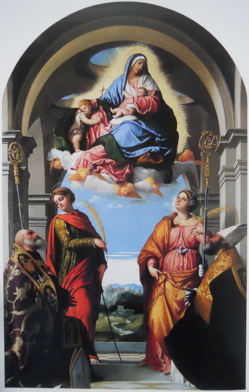 Virgen con el Niño y santos - Alessandro Bonvicino
