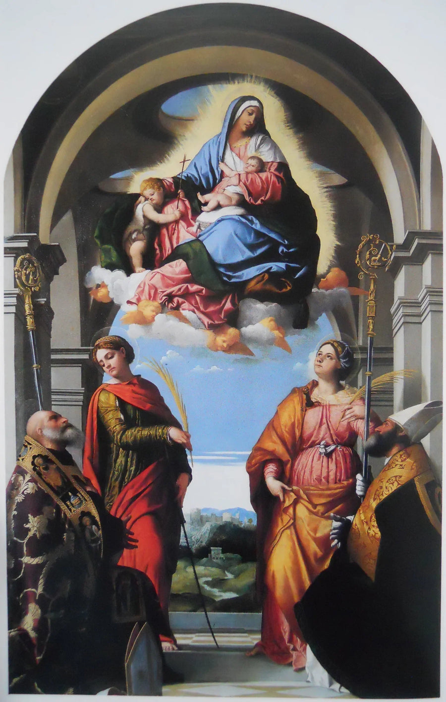 Virgen con el Niño y santos - Alessandro Bonvicino