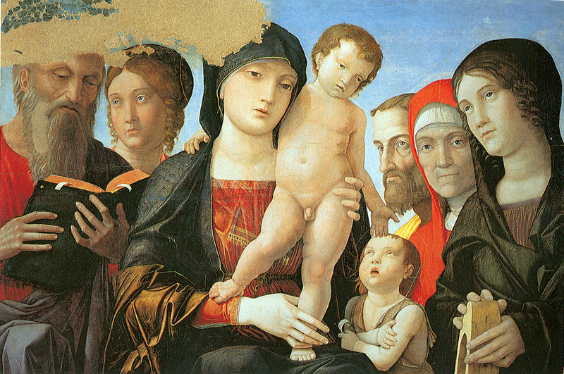 Virgen con el Niño y santos - Andrea Mantegna