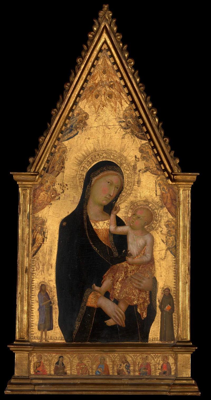 Virgen con el Niño con santos y ángeles - Lippo Memmi