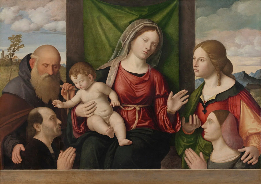 Virgen con el Niño entre santos y donantes - Cima da Conegliano