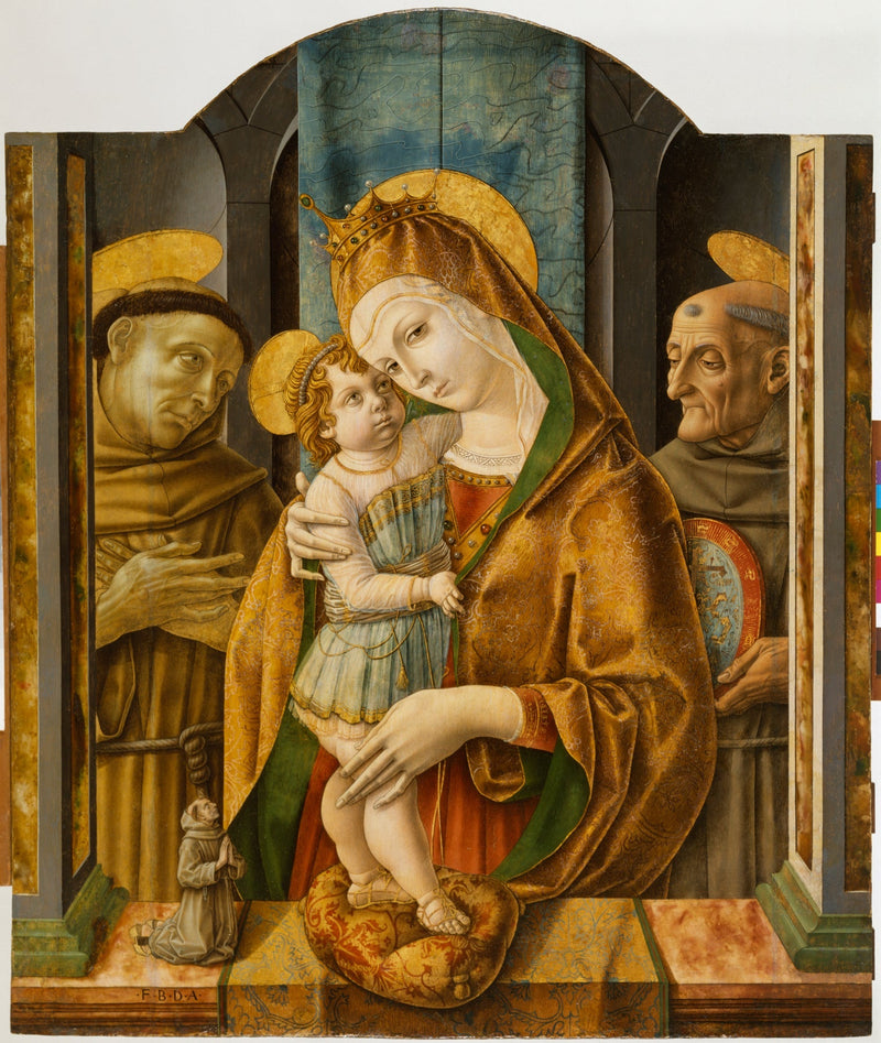 Virgen con el Niño con santos y un donante - Carlo Crivelli