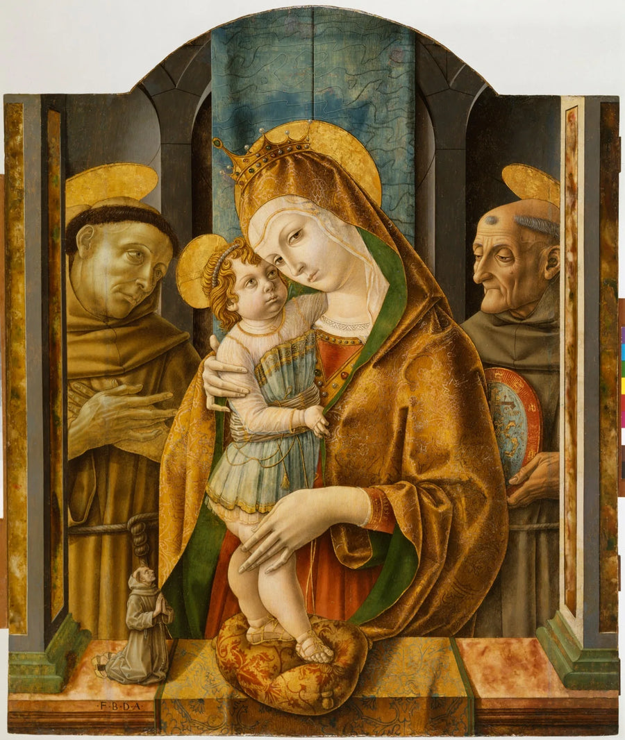 Virgen con el Niño con santos y un donante - Carlo Crivelli