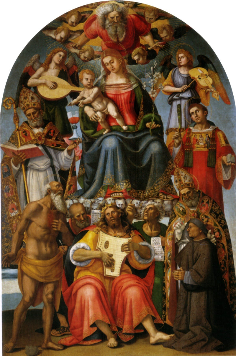 Virgen con el Niño y santos - Luca Signorelli