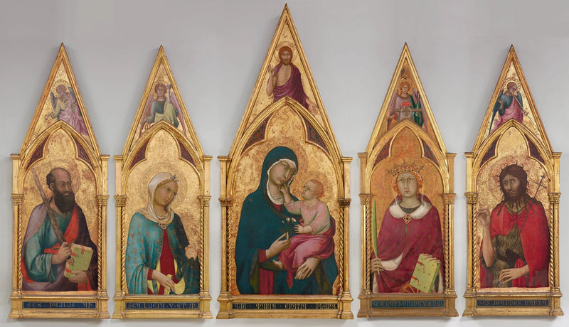 Virgen con el Niño con santos - Simone Martini