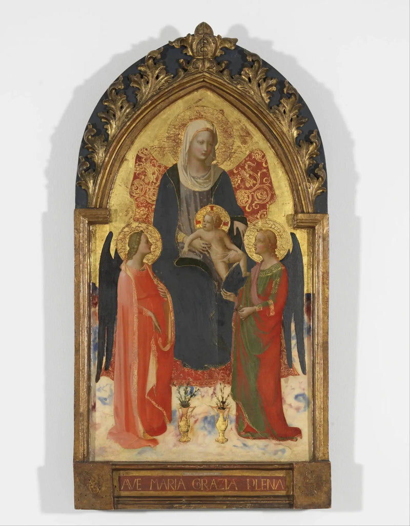 Virgen con el Niño y dos ángeles - Fra Angelico