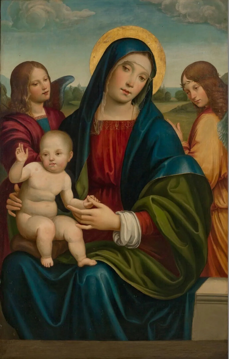 Virgen con el Niño y dos ángeles - Francesco Francia