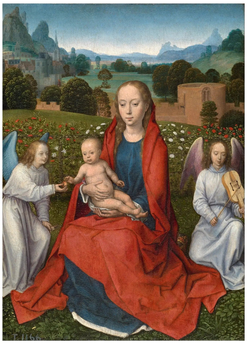 Virgen con el Niño y dos ángeles - Hans Memling