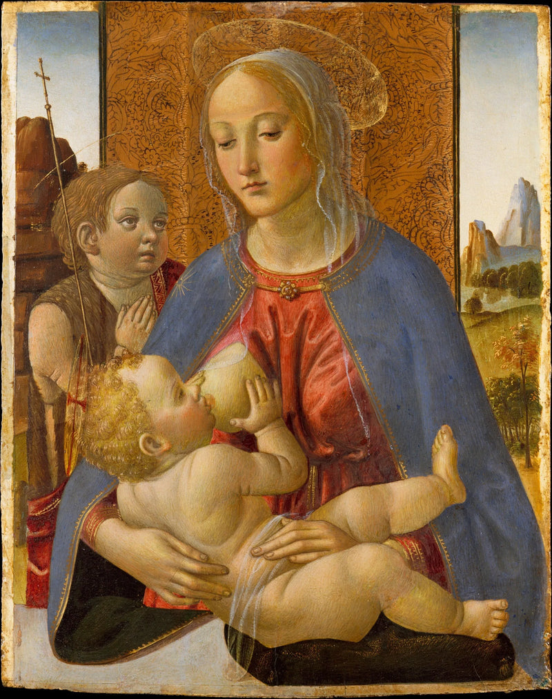 Virgen con el Niño y el joven san Juan Bautista - Cosimo Rosselli