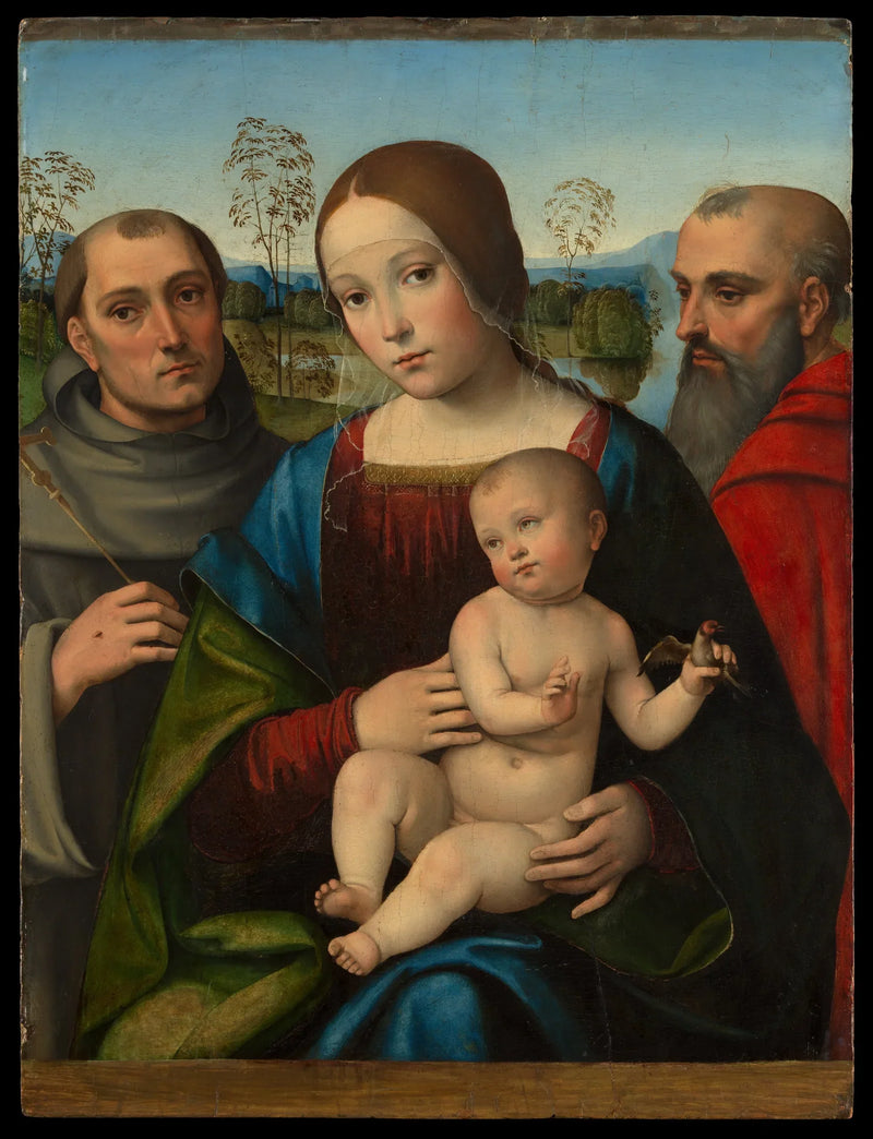 Virgen con el Niño con los santos Francisco y Jerónimo - Francesco Francia