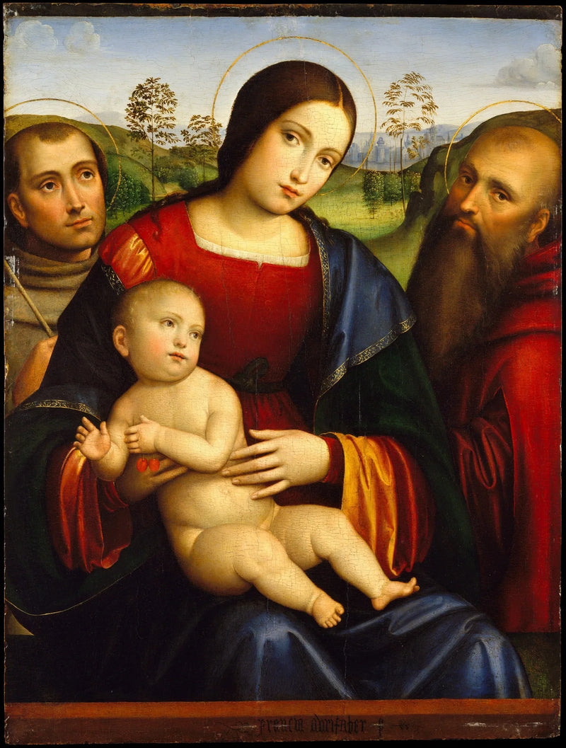Virgen con el Niño con los santos Francisco y Jerónimo - Francesco Francia
