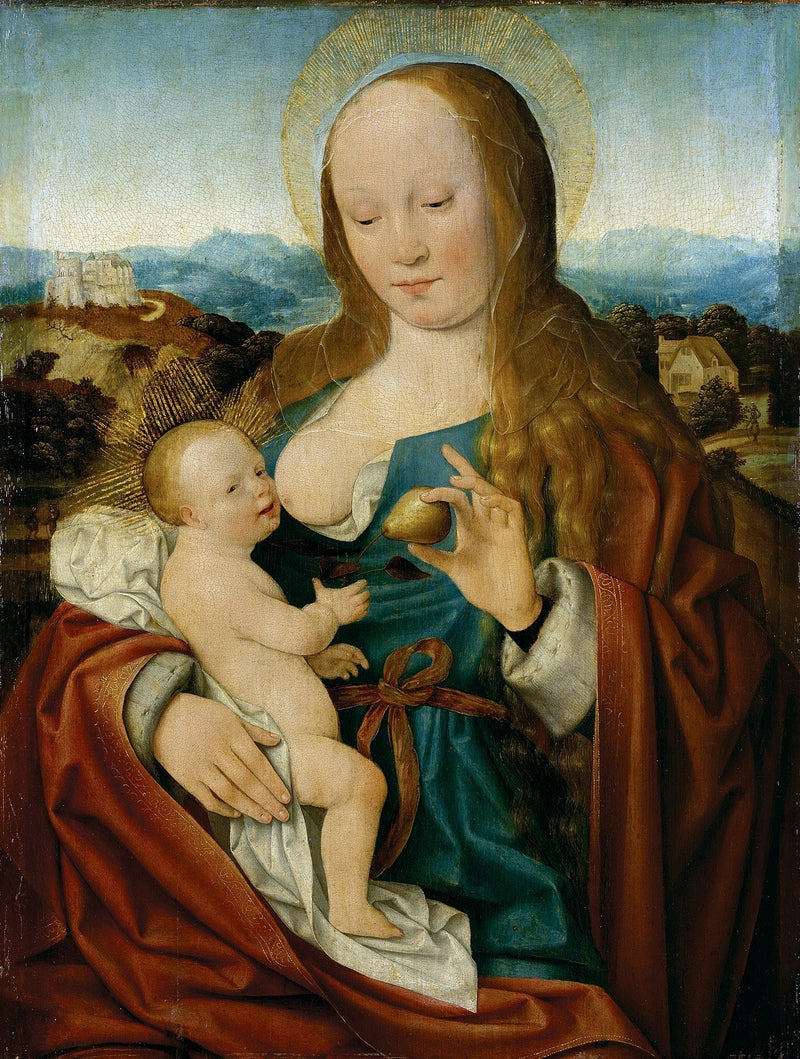 Virgen con el Niño con pera - Joos van Cleve