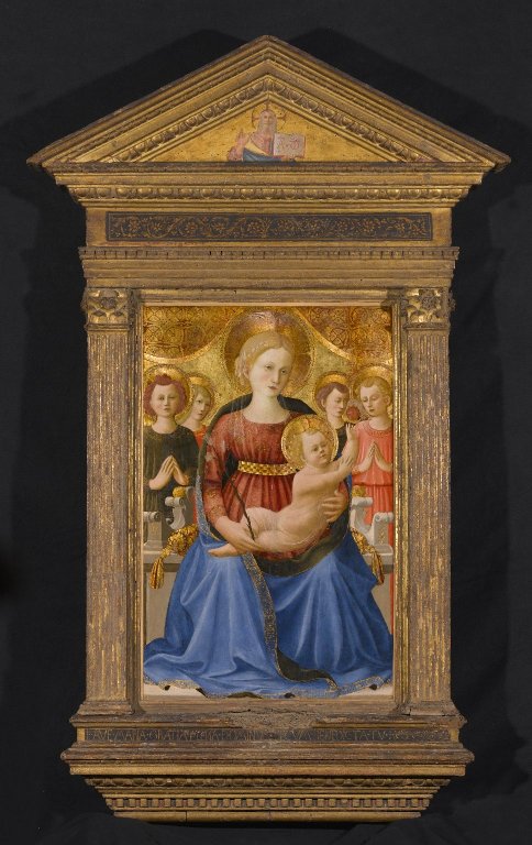 Virgen con el Niño y cuatro ángeles y el Redentor - Zanobi Strozzi