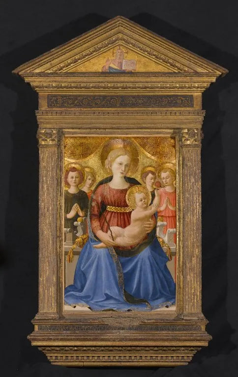 Virgen con el Niño y cuatro ángeles y el Redentor - Zanobi Strozzi