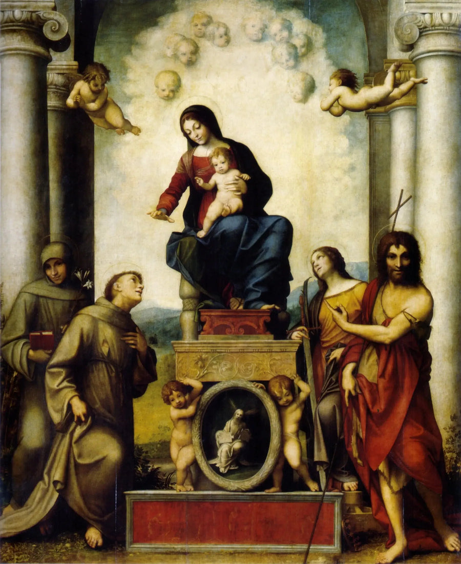 Virgen con el Niño y San Francisco - Antonio da Correggio
